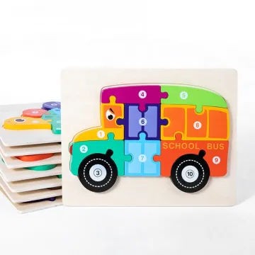 3D Jigsaw Wooden Puzzle Toys for Kids - New Arrival CPC Certified