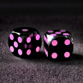 Bescon Professional Precision Dice Round Corner 9/16" (14.3mm) with Colorful Dots, Colored Dots Precision Backgammon Dice 14.3MM