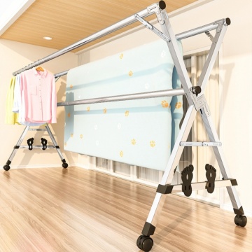 X-Shaped Foldable Stainless Steel Clothes Drying Rack