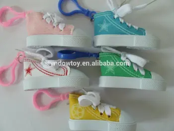 plastic hook and sport shoes keychain
