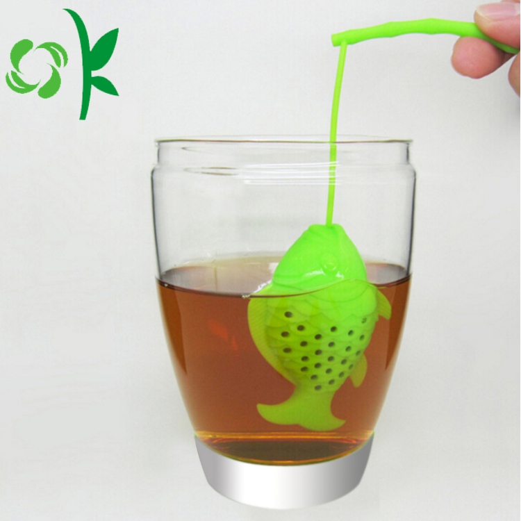 Fish Shape Silicone Reusable Cute Strainers Filter Diffuser