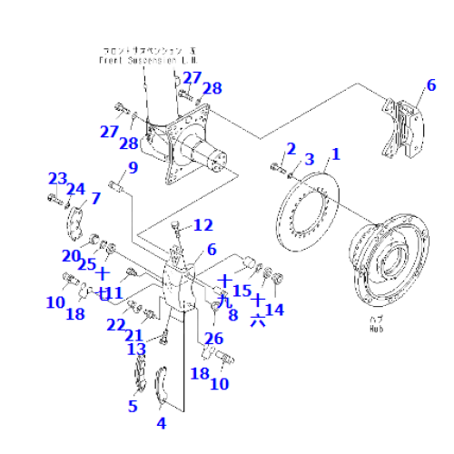 Dump truck HD465-7 brake sub-assembly 569-32-79110
