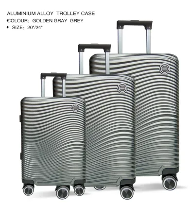 Personalized aluminum travel suitcase