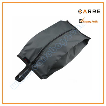 custom extra light flat nylon zipper plain shoe bag for travel