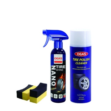 ชุดรายละเอียดการดูแลรถยนต์ Ogas: Cleaner Foam Tire &amp; Nano Coating
