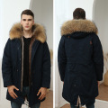 Winter High Quality Mens Parka Jacket Faux Fur