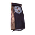 Brown Kraft Foil Flat Bottom Bag Pouch With Valve