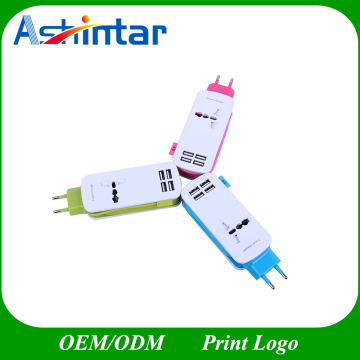 Au/EU/UK/Us Plug 4 Port USB Travel Wall Charger Hub AC Power Socket