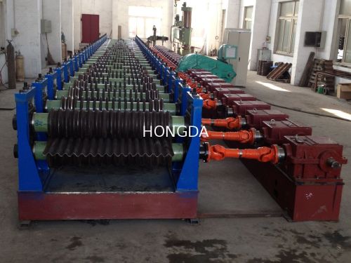 Double Layer Metal Corrugated Sheet Making Machine For Drain Pipe