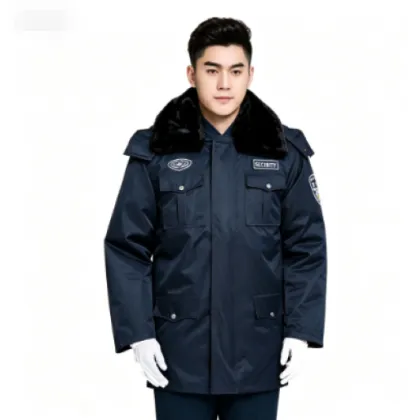 Security Winter Coat Reflective Warm Long Coat