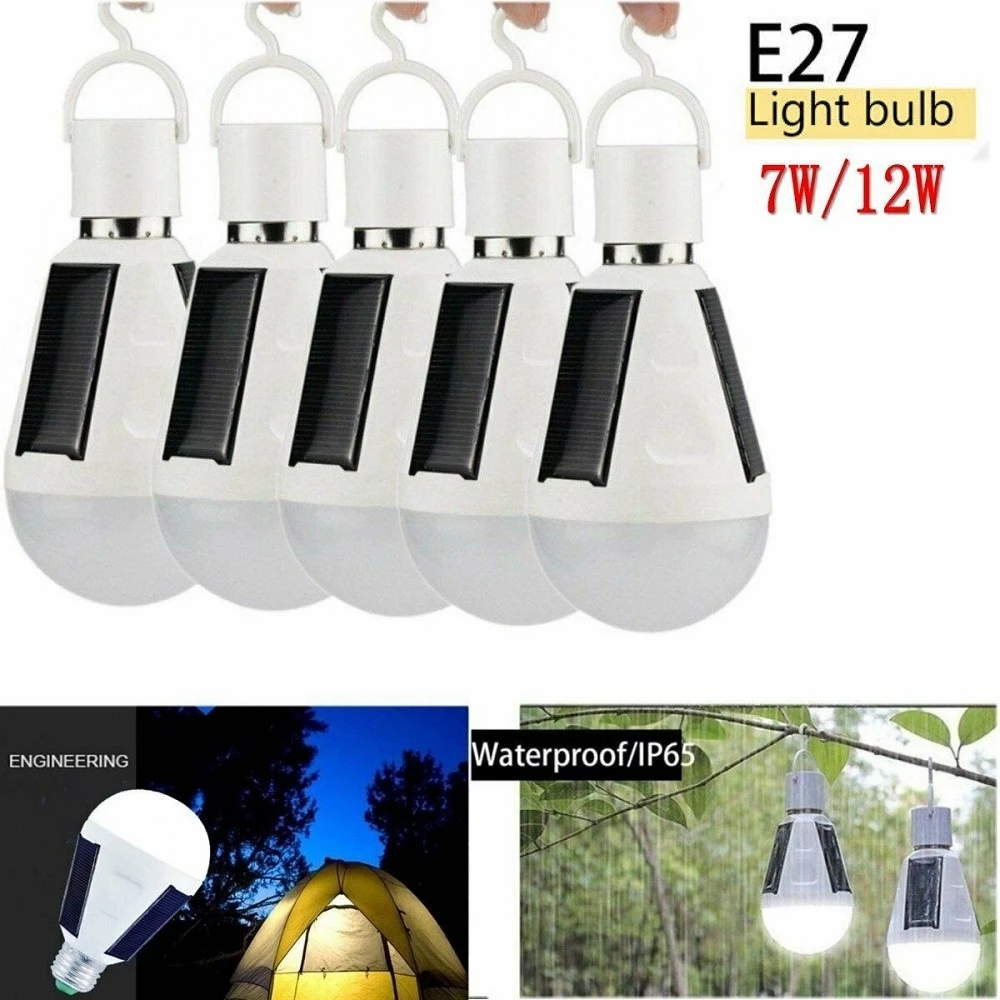 E27 Wiederaufladbare LED-Sonnenlampe