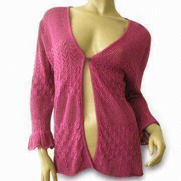 Women's Cardigan, Available in Lovely Hoodie Style, Made of 100% Cotton