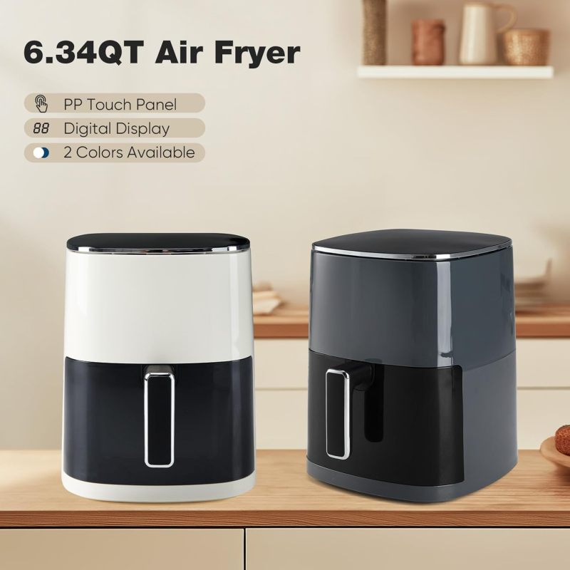 Air Fryer 12-in-1 Air Fry, Roast, Reheat, Dehydrate, Bake, Steam, Fries, Custard, Chicken, Wings, Sea Food, Vegetabels,400F