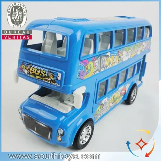 hot selling plastic toy double decker bus