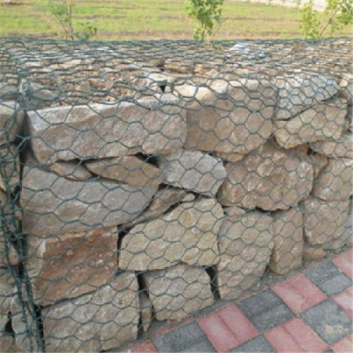 Flood control wire twisted weave Hexagonal gabion