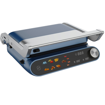 2024 New Style 4-Slice Digital Detachable Indoor Panini Grill with Colorful Panel