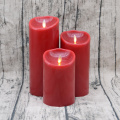 Colored Electric Led Flameless Pillar Candles Set