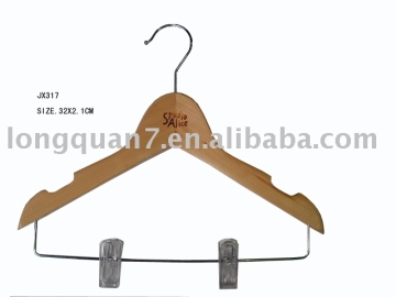 Wooden clothes hanger (JX-317)