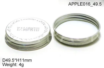 Oxidized Aluminium Bottle Caps With Food Grade Lacquer For Food Bottles Apple016_49.5