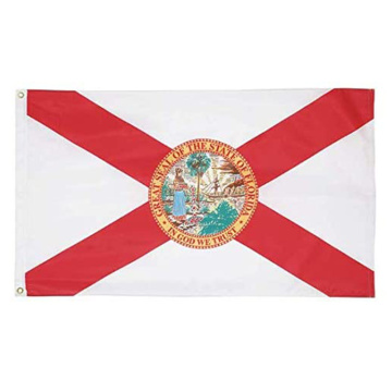 Satyna poliestrowa z nadrukiem Banner Florida American Flags