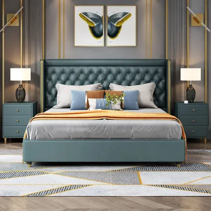 High End Solid Wood Simple Beds for a Luxurious Bedroom