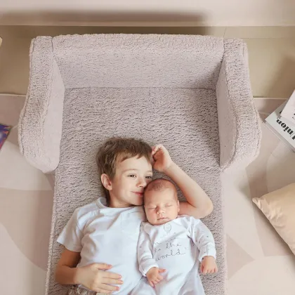 2 Seat Convertible Kids Sofa Bed - Toddler Couch for Children