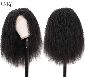 Uniky Wholesale European Virgin Hair Women Curly Wig Cuticle Aligned Full Swiss Lace Front Closure Indian Human Hair Kinky Curly