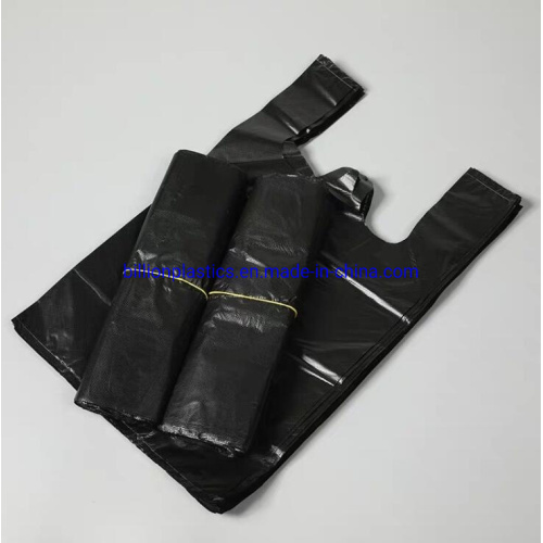 Plastic Clear Bag Vest Handles Bags T Shirt Supermarket Shopping Plastic Bags with Own Logo