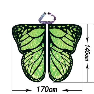 Butterfly Wings Shawl Fairy zachte stof voor dames dames partij nimf kostuum accessoire