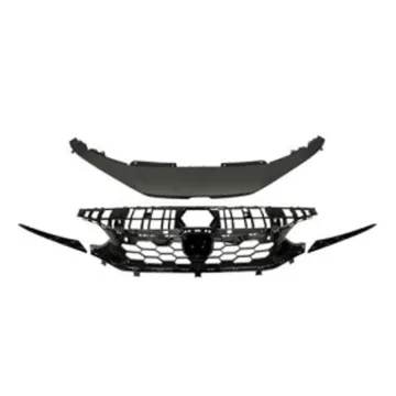 Factory Price SI Style Car Front Grille with Upper Cover and Sensor Hole for Honda Civic 2021-2023