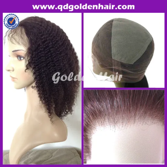 Golden Hair Fashionable High Quality 180% Density Mongolian Full Lace Wig For Black Women