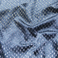 Warp Sticking Polyester Silver Metalic Velvet Fabric