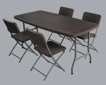 factory supply wicker like outdoor camping folding table