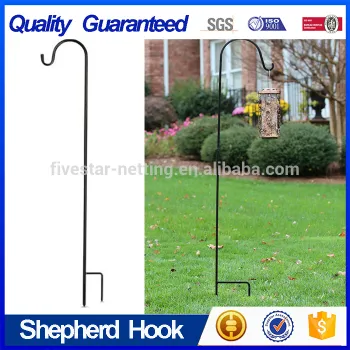 72'' Shepherd Hook-Black in the Garden