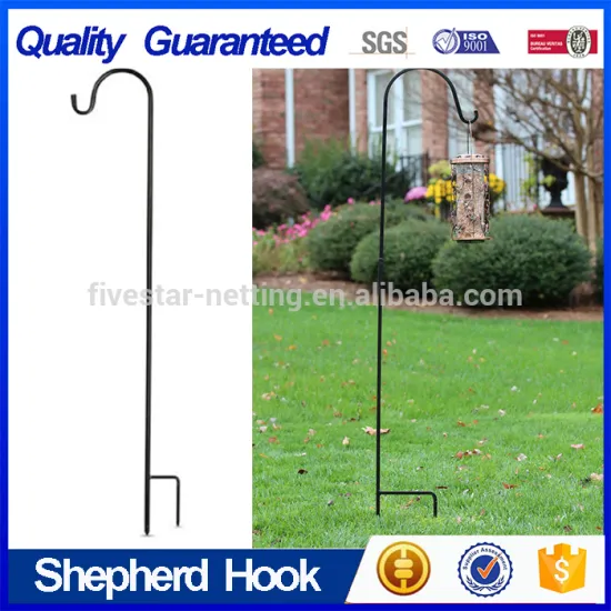 72'' Shepherd Hook-Black in the Garden