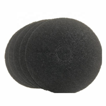 Factory Customized 17-inch High Efficiency Stripping and Polishing Pads for Marble, Black Abrasive Buffing Floor Strips