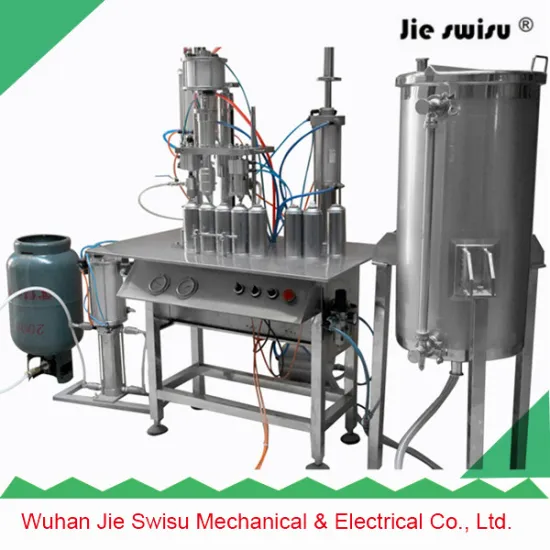 3 in 3 tables type Aerosol can spray filling machine