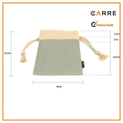 eco friendly natural organic hemp drawstring bag hemp pouch