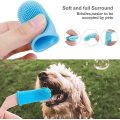 Σιλικόνης σκύλου δάχτυλο οδοντόβουρτσα μαλακή βούρτσα δάχτυλο σκύλου