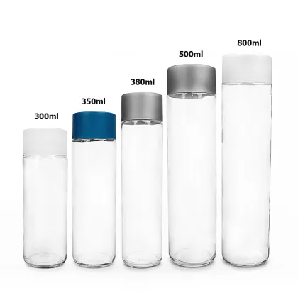 500ml Glass Voss Water Drinking Bottle With Lid