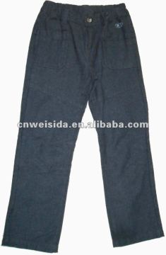 100% cotton long children trousers