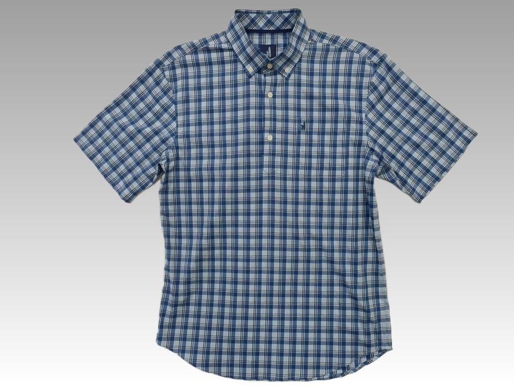 Smooth fabirc men's short sleeve shirt