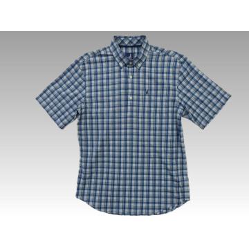 चिकनी fabirc पुरुषों की छोटी आस्तीन शर्ट