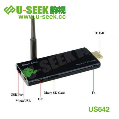 Android 4.2 Rk3188 Quad Core Smart TV Box Android Mini PC TV Stick