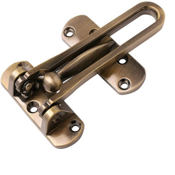 Satin Nickel Finish Auxiliary Lock Security Swing Bar för ståldörrar - Högt säkerhet Hotelldörrlås