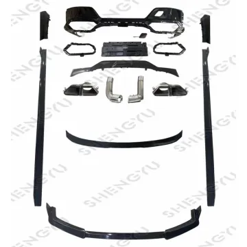 BMW 2023 7 Series G70 M760 Black Warrior Front Lip Spoiler Rear Diffuser Side Skirts Upgrade Kit