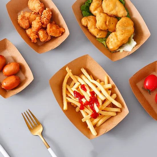 Paper Boat Shaped Fry Cups