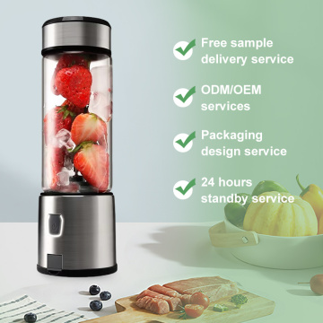 Portable USB Rechargeable Stainless Steel Wireless Smoothie Mixer Blender