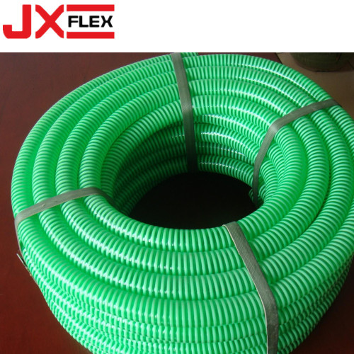 Tubulação verde flexível da sução clara do PVC