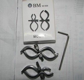 Obm M-008 Double Iron Flashlight, Laser Mount, Flashlight Accessories, Aluminum Black Ring Mount Gun Clip